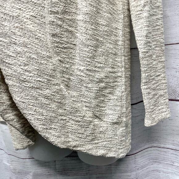 T by Talbots Oatmeal Metallic Gold thread Open Cardigan Blazer Size Sp - Picture 5 of 11